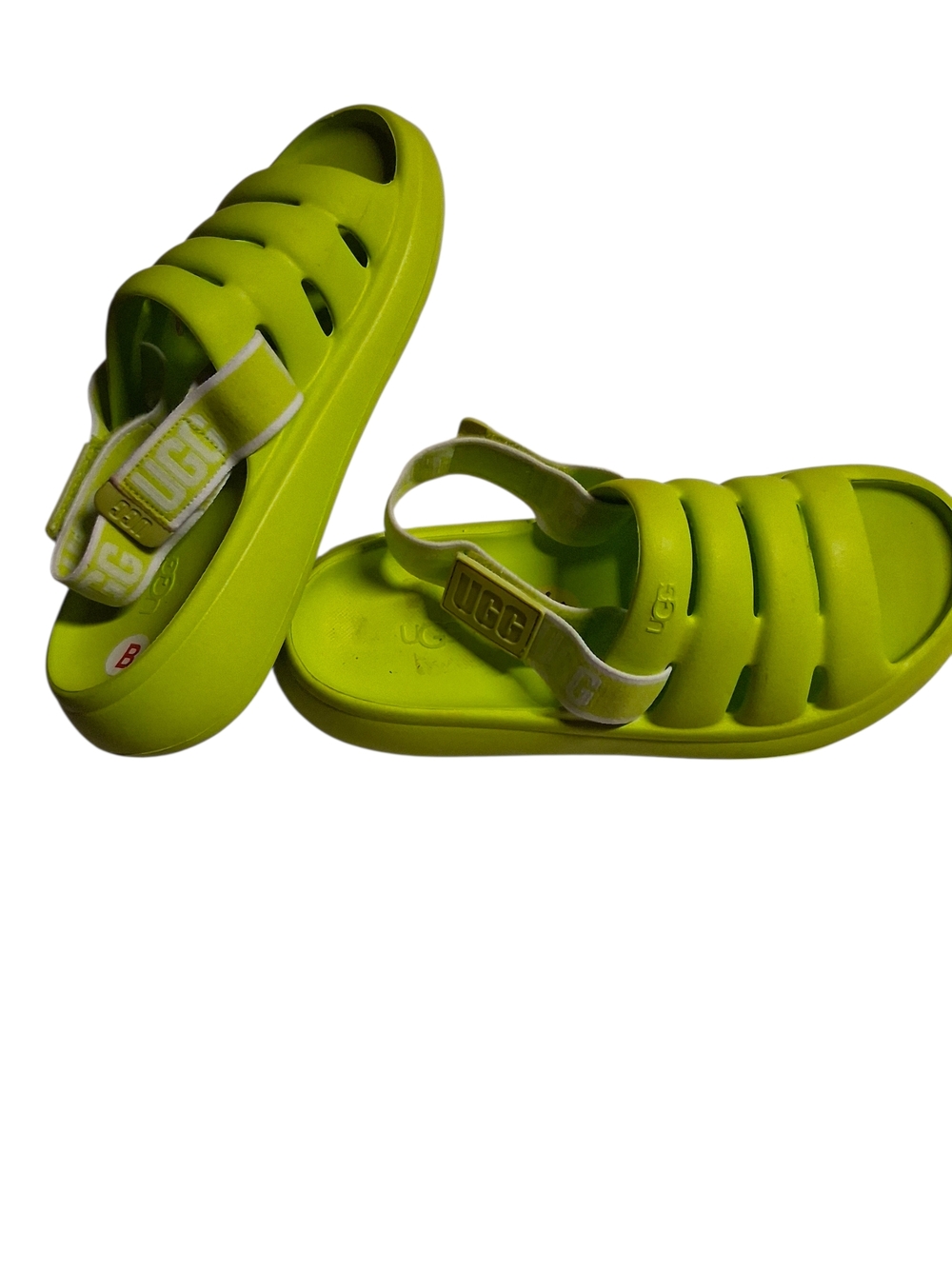UGG Neon Green  Slingback Sandals Womens Size 9